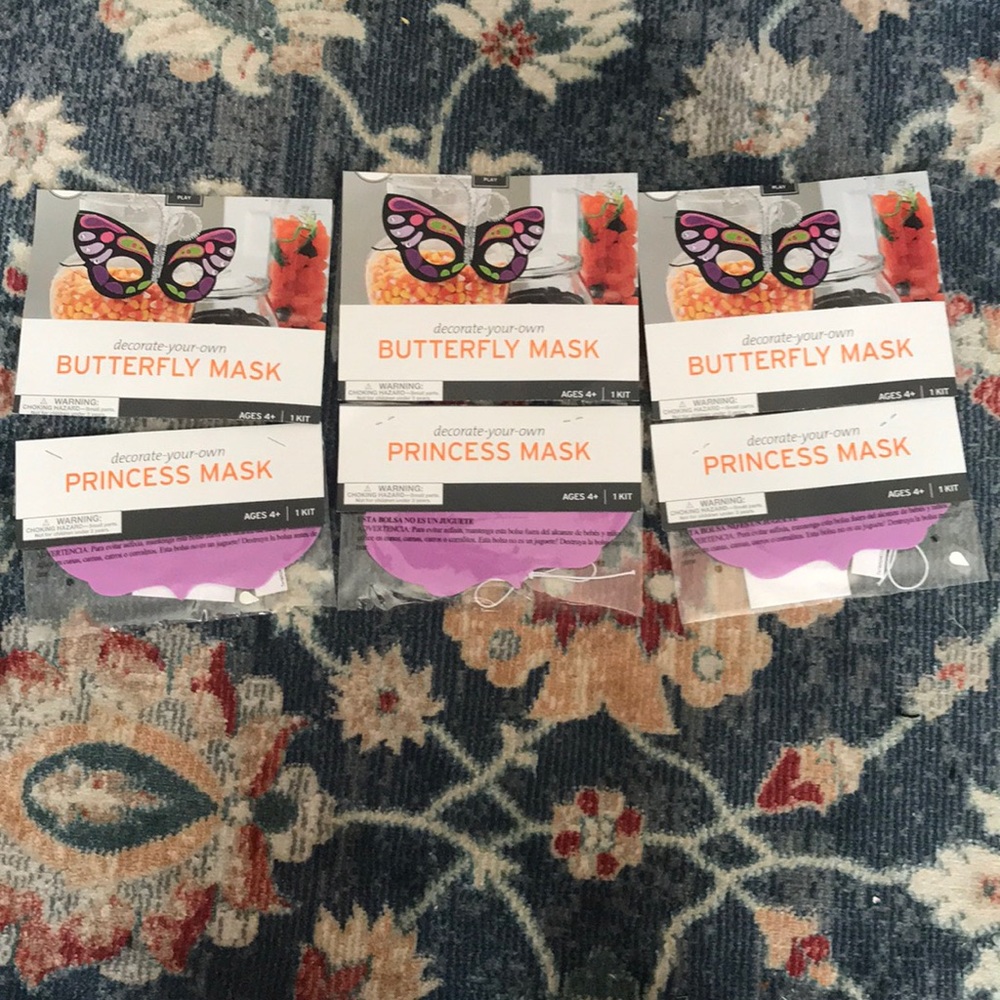 Decorate Your Own Butterfly and Princess Masks